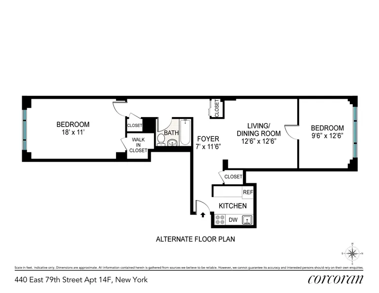 440 East 79th Street, 14F | floorplan | View 9