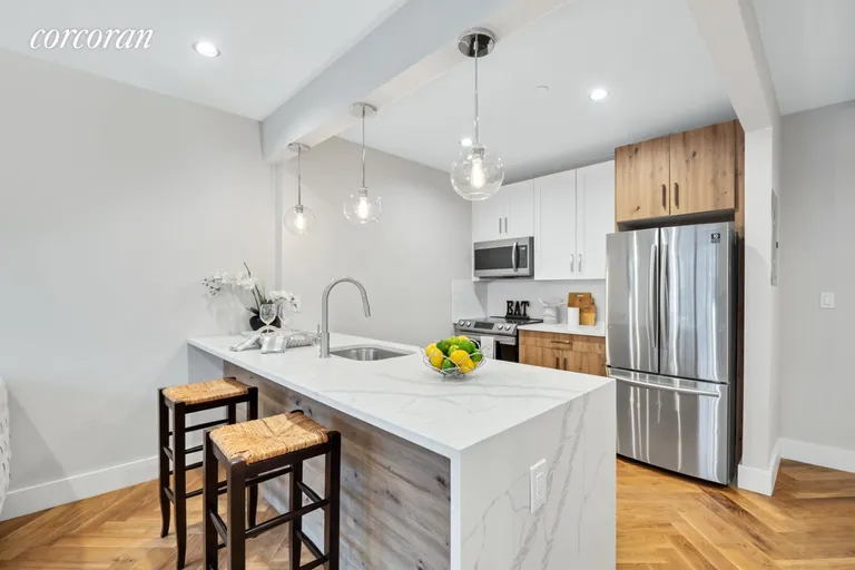New York City Real Estate | View 340-342 Chauncey Street, 342C | Open Kitchen w. Samsung Appliance Package | View 9
