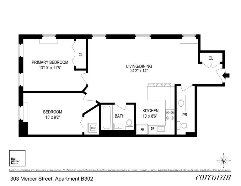 303 Mercer Street, B302 | floorplan | View 11