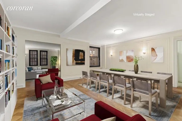New York City Real Estate | View 890 West End Avenue, 8B | Dining Room  Virtually Staged | View 2