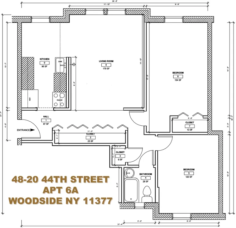 48-20 44th Street, 6A | floorplan | View 9