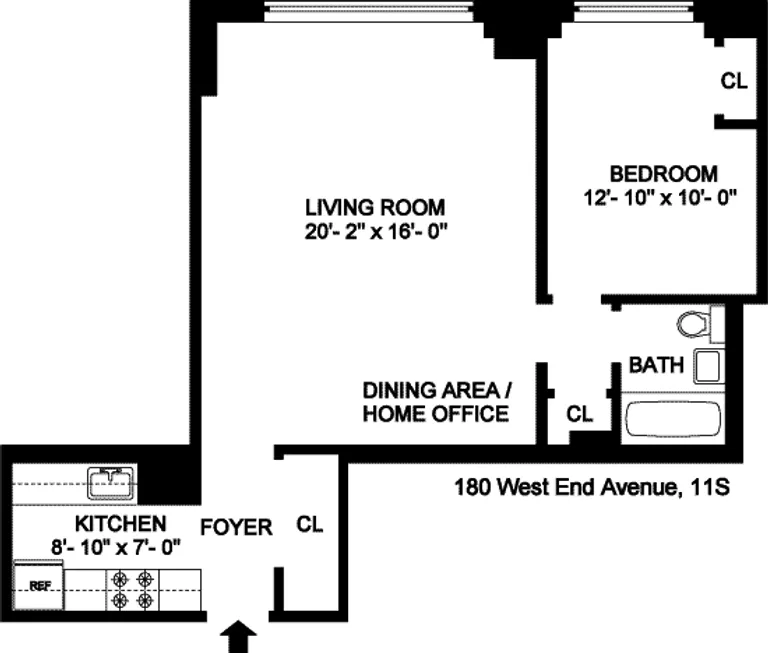 180 West End Avenue, 11S | floorplan | View 5