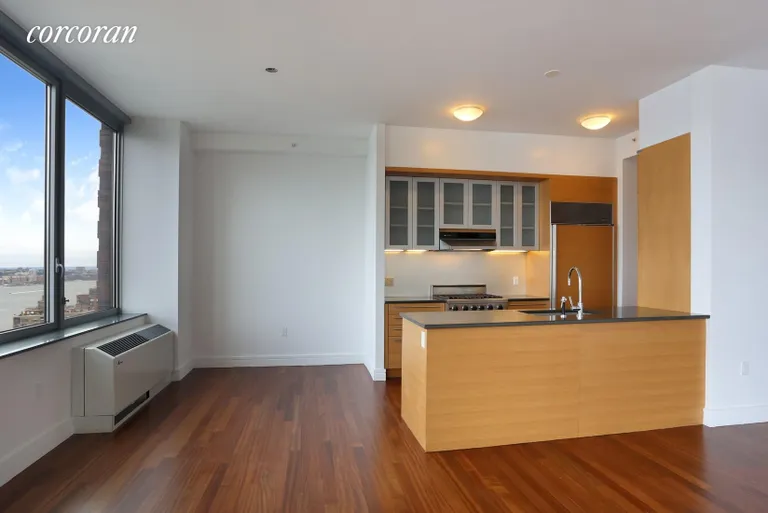 New York City Real Estate | View 30 West Street, 27F | Kitchen and Dining Area | View 2