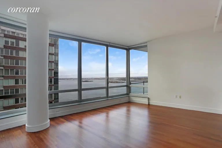 New York City Real Estate | View 30 West Street, 27F | Master Bedroom w/ St of Liberty Views | View 3