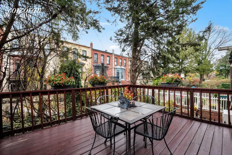 New York City Real Estate | View 171 Maple Street | Deck with garden below | View 8