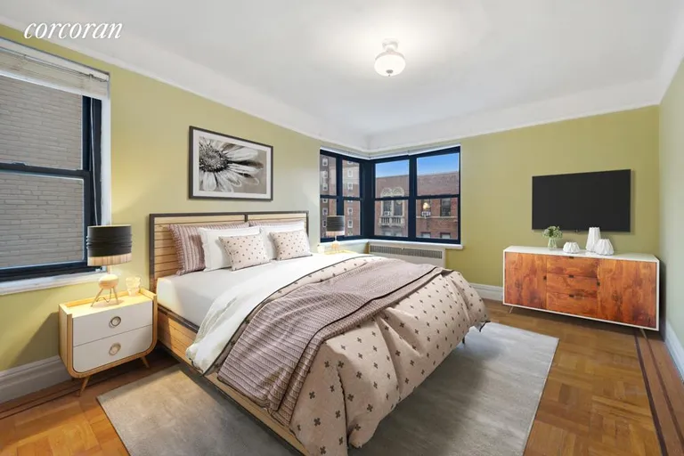 New York City Real Estate | View 200 Pinehurst Avenue, 5H | Bedroom (Virtually Staged) | View 3