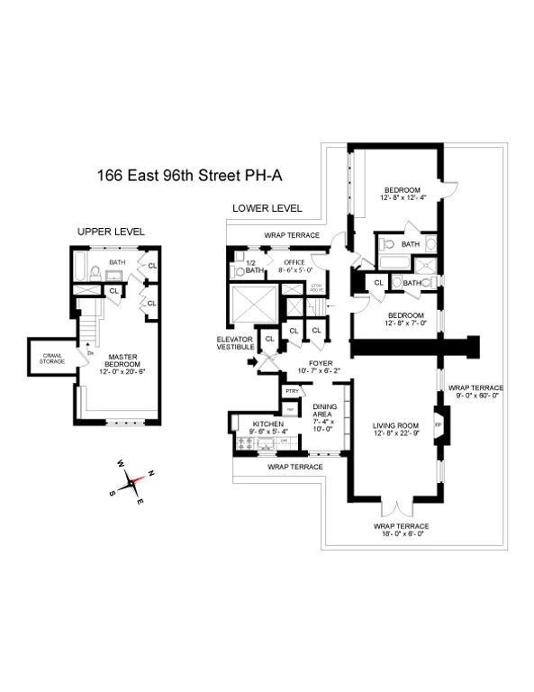 166 East 96th Street, PHA | floorplan | View 10