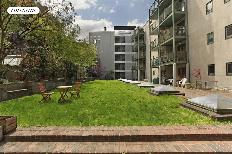 New York City Real Estate | View 126 Waverly Place, 2E | Common Landscaped Gardens | View 8