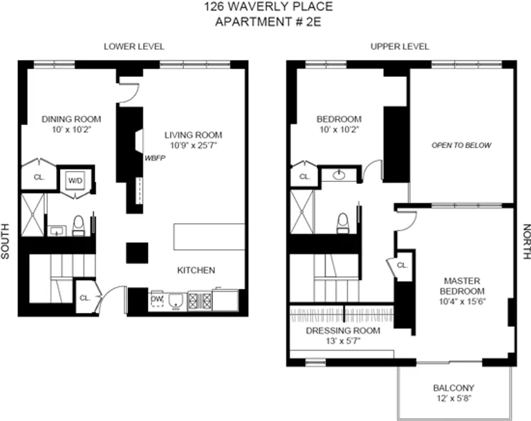 126 Waverly Place, 2E | floorplan | View 9