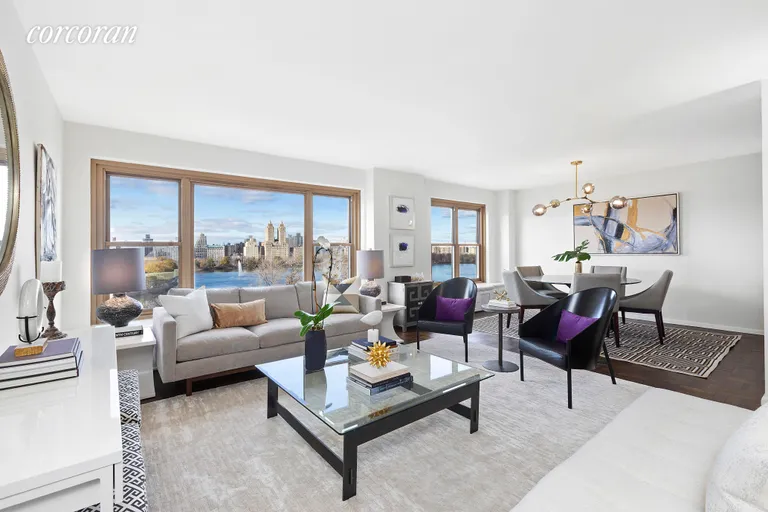 New York City Real Estate | View 1050 Fifth Avenue, 15E | Living with Dining | View 3