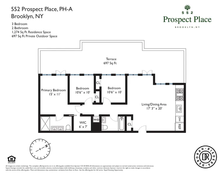 552 Prospect Place, PHA | floorplan | View 15