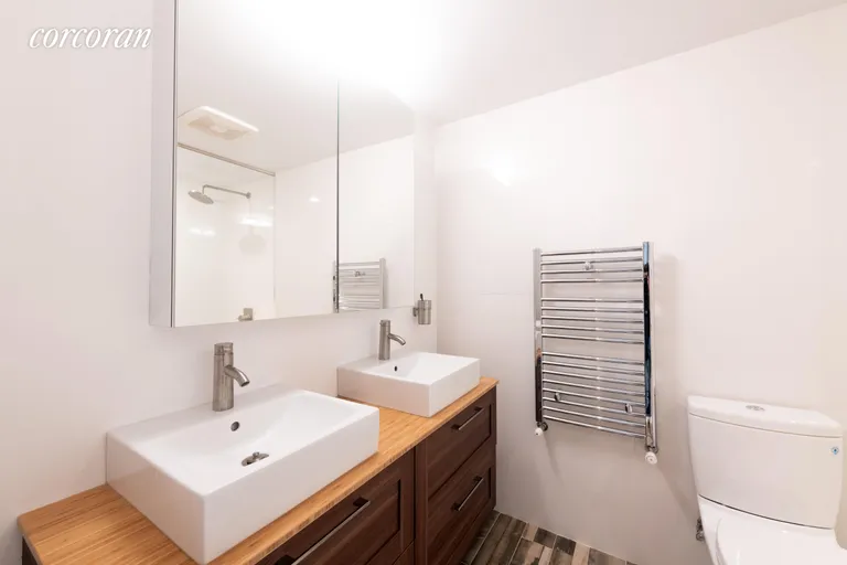 New York City Real Estate | View 128 Carroll Street, GRDN | Master Bath with Dual Sinks | View 6