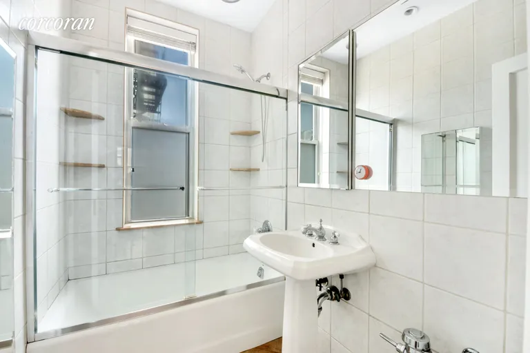 New York City Real Estate | View 55 Pineapple Street, 6J | Soaking tub, shower and windowed | View 5