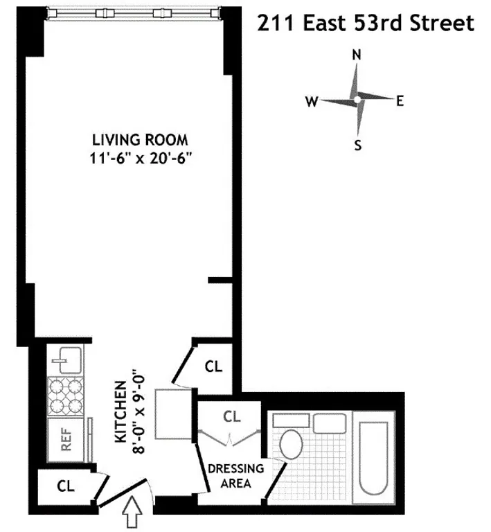 211 East 53rd Street, 5B | floorplan | View 6