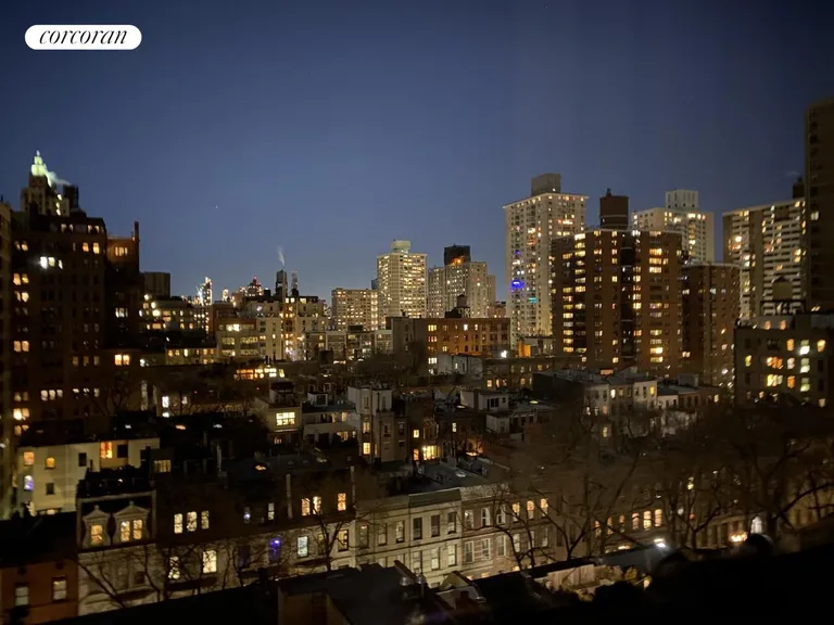 New York City Real Estate | View 12 West 96th Street, 12D | Southern View by Night | View 7