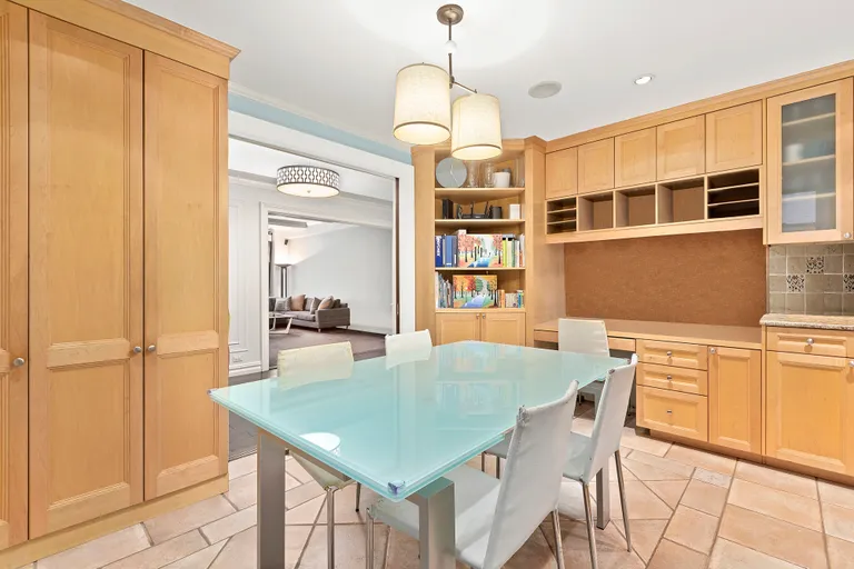 New York City Real Estate | View 17 West 71st Street, 2B | Eat-in Kitchen with built-in office area | View 4