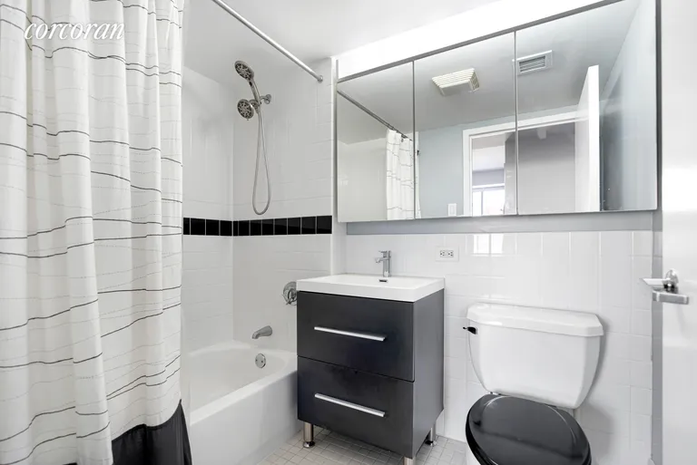 New York City Real Estate | View 300 West 145th Street, 7N | Guest Bathroom | View 9