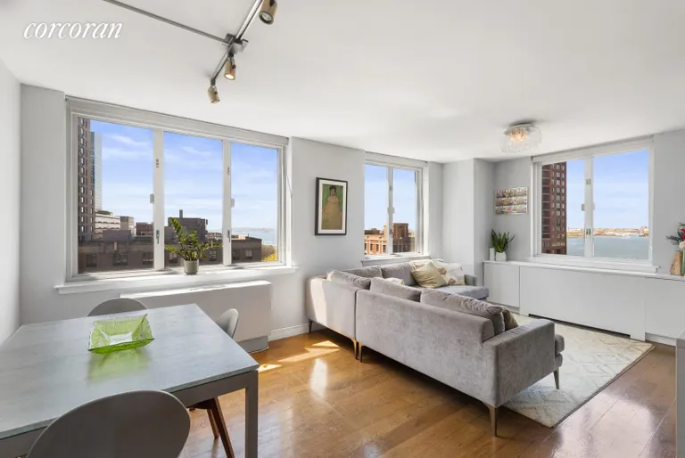 New York City Real Estate | View 225 Rector Place, 11N | Living Room/Dining Room | View 2