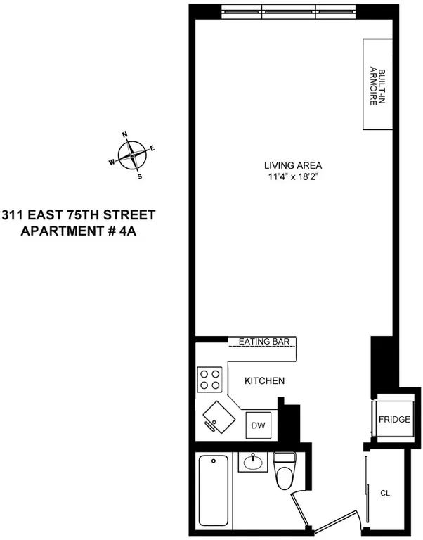 311 East 75th Street, 4A | floorplan | View 6