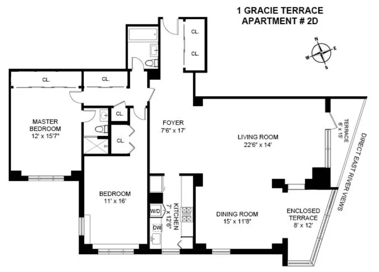 1 Gracie Terrace, 2D | floorplan | View 12