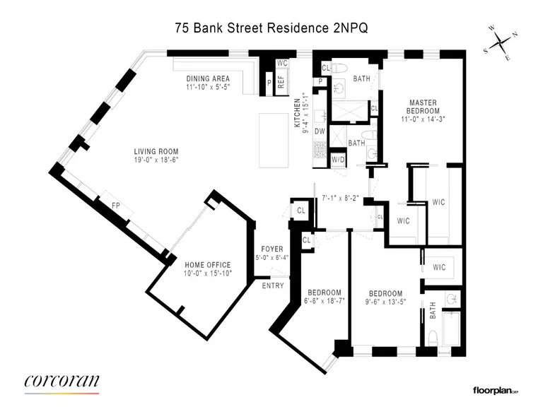 75 Bank Street, 2NPQ | floorplan | View 11