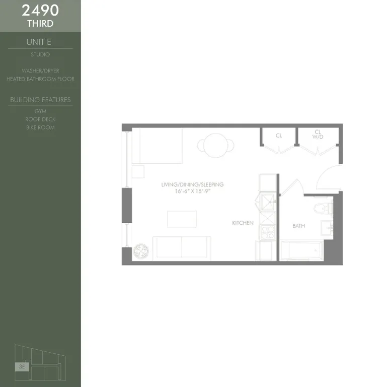 2490 3rd Avenue, 3E | floorplan | View 5
