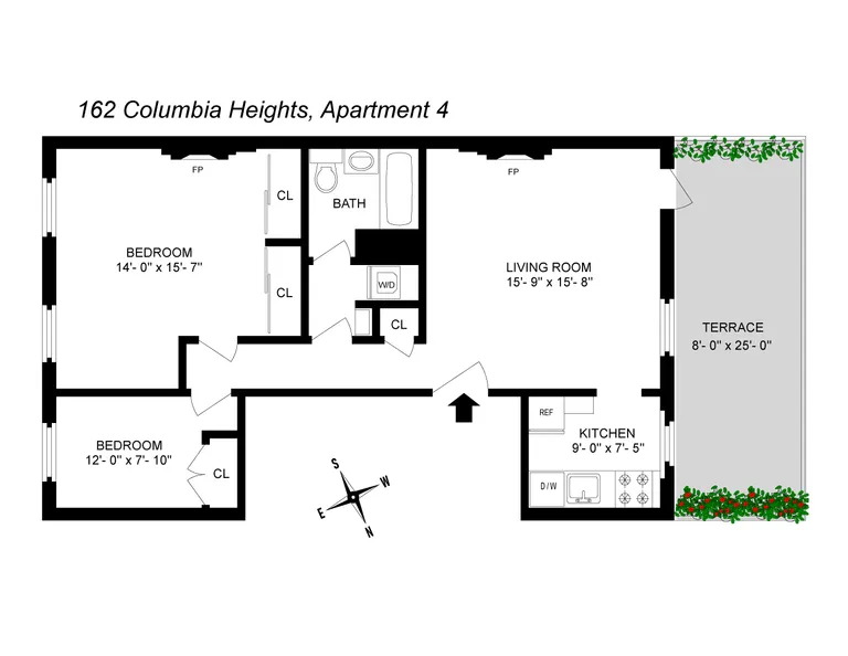 162 Columbia Heights, 4 | floorplan | View 11