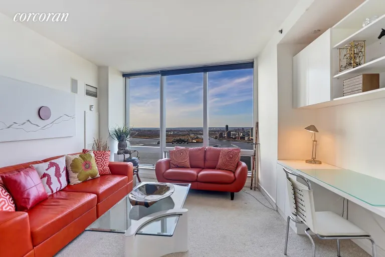 New York City Real Estate | View 10 West Street, 37G | 2nd Bedroom w/ Hudson River Views | View 11