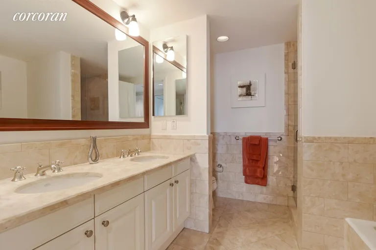 New York City Real Estate | View 10 West Street, 37G | Second Bathroom - 5 Piece Bath | View 13