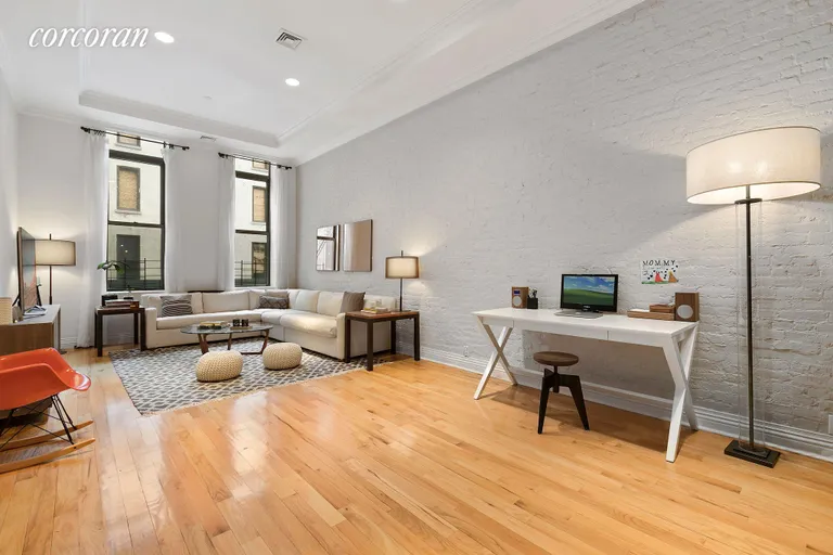 New York City Real Estate | View 25 Murray Street, 2B | Soaring Ceilings in Living Area and Throughout | View 2
