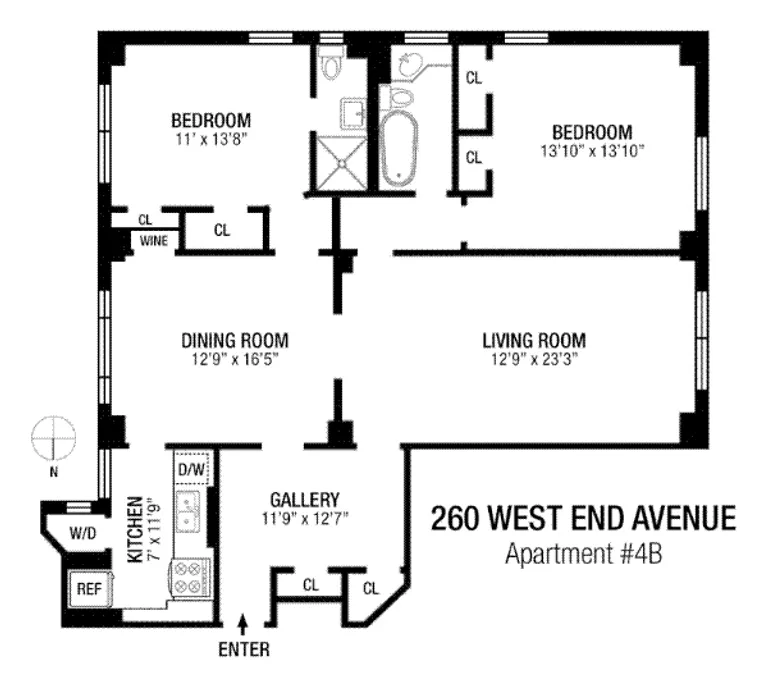 260 West End Avenue, 4B | floorplan | View 11