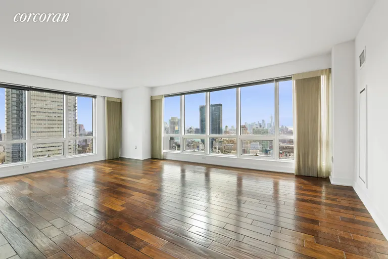 New York City Real Estate | View 350 West 42Nd Street, 44G | Living Room | View 2