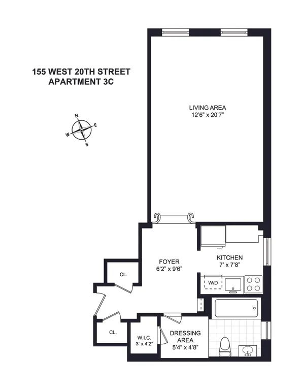 155 West 20th Street, 3C | floorplan | View 7