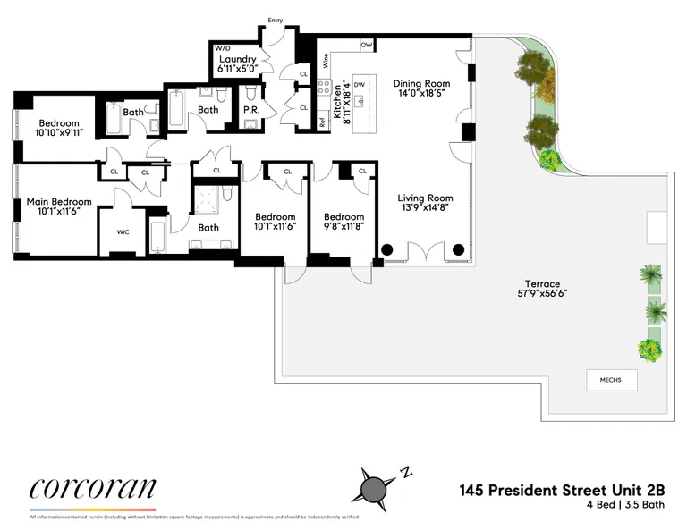 145 President Street, 2B | floorplan | View 21