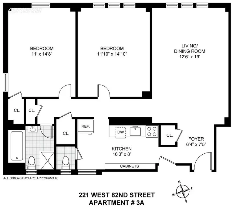 221 West 82nd Street, 3A | floorplan | View 6