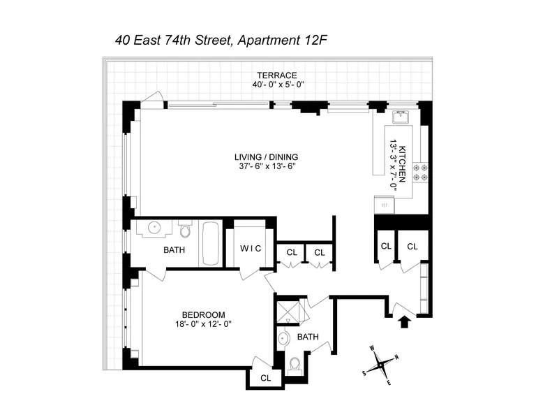 20 East 74th Street, 12F | floorplan | View 7