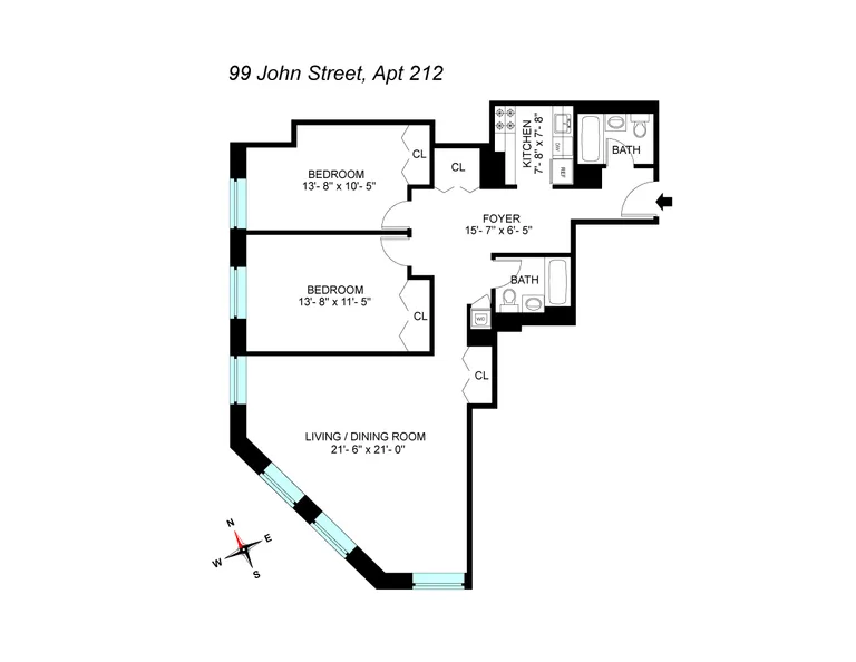 99 John Street, 212 | floorplan | View 9