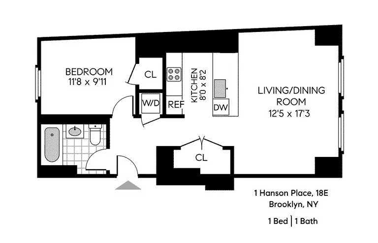1 Hanson Place, 18E | floorplan | View 8