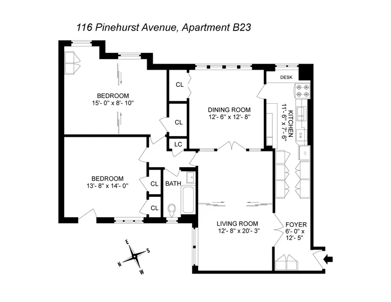 116 Pinehurst Avenue, B23 | floorplan | View 13