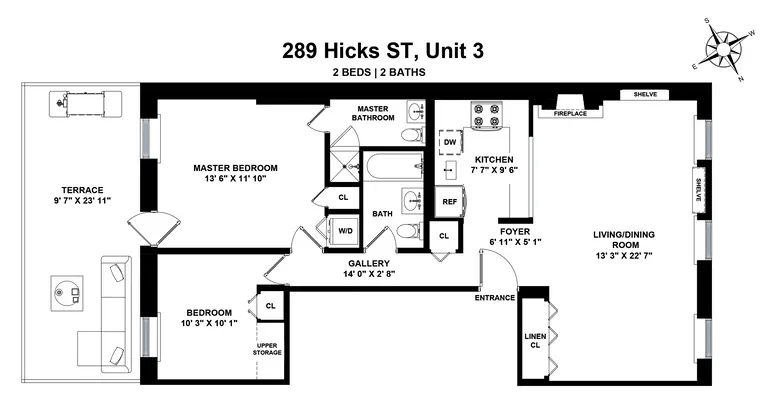 289 Hicks Street, 3F | floorplan | View 15