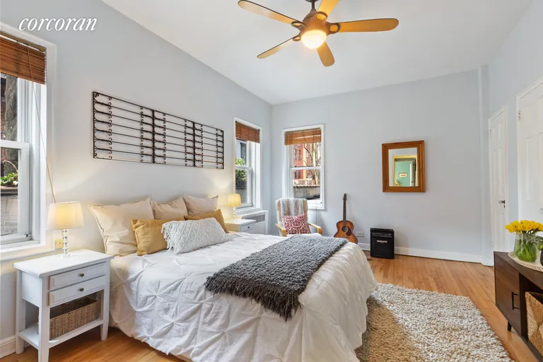 New York City Real Estate | View 25 Plaza Street West, 1L | Peaceful, Corner Master Bedroom | View 10