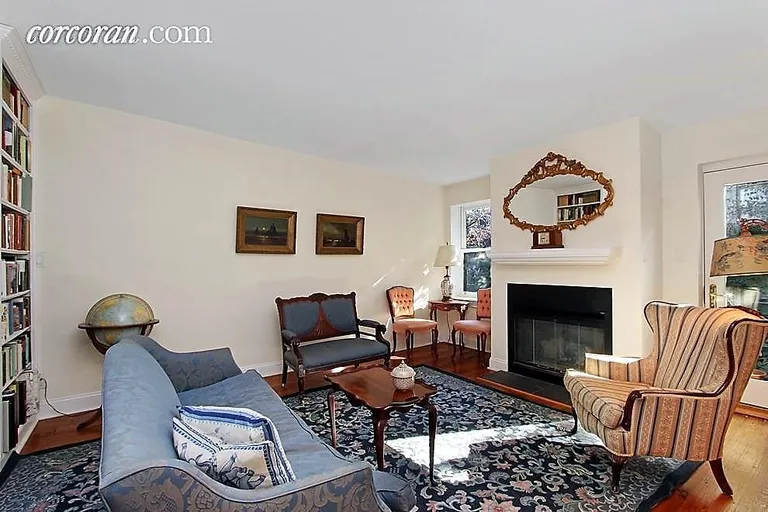 New York City Real Estate | View 20 College Place | Cozy Living Room with Gas Fireplace
 | View 3