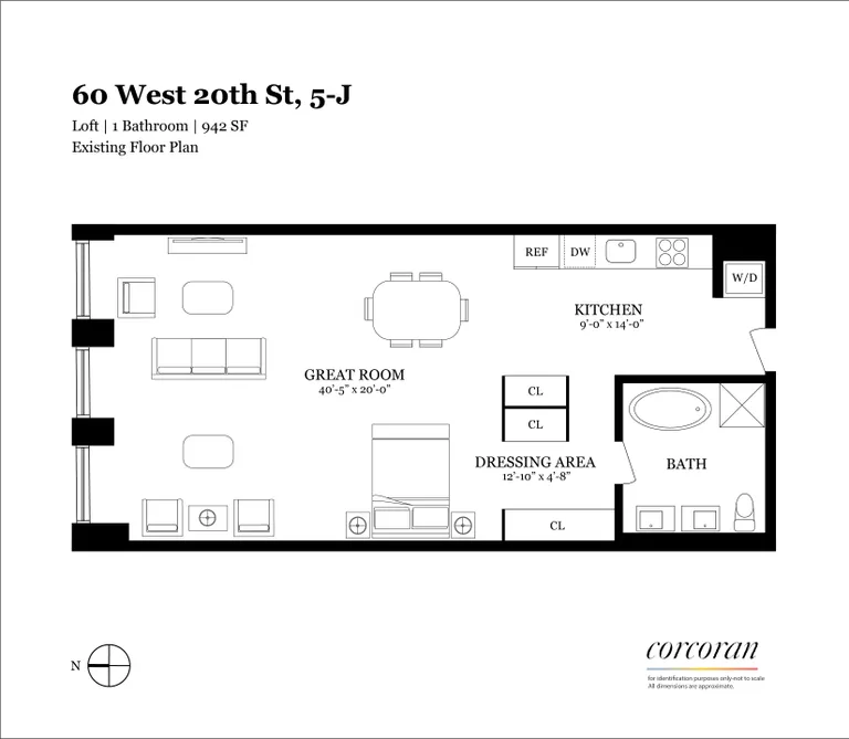 60 West 20th Street, 5J | floorplan | View 7