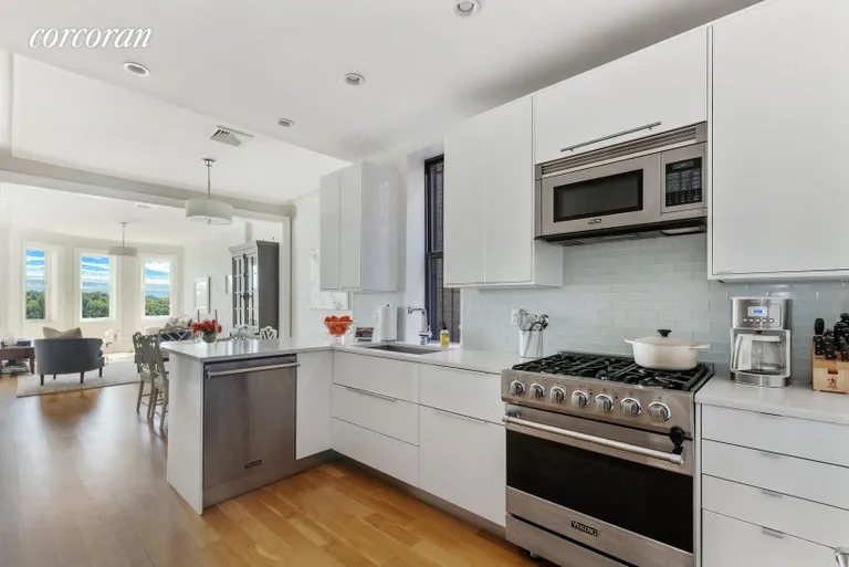 New York City Real Estate | View 160 Prospect Park West, 4 | Kitchen with breakfast bar | View 4