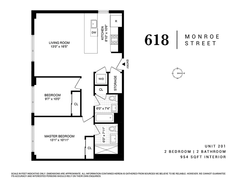 618 Monroe Street , 201 | floorplan | View 7