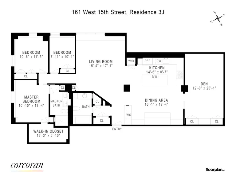 161 West 15th Street, 3J | floorplan | View 12