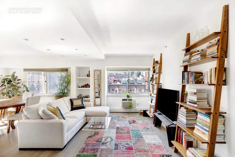 New York City Real Estate | View 300 West 145th Street, 4Q | Living Room with Western Exposure | View 3