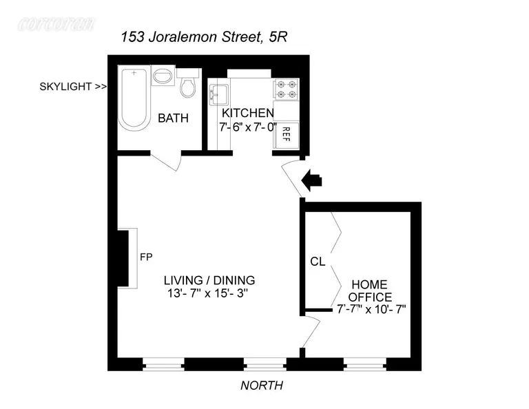 153 Joralemon Street, 5R | floorplan | View 12