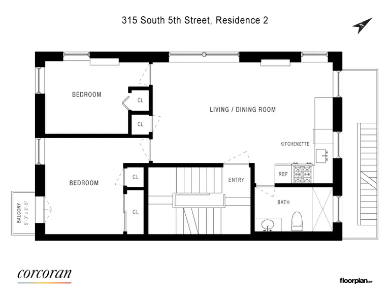 315 South 5th Street, 2 | floorplan | View 8