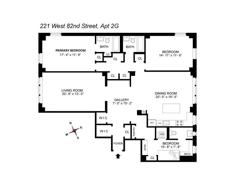 221 West 82nd Street, 2G | floorplan | View 8